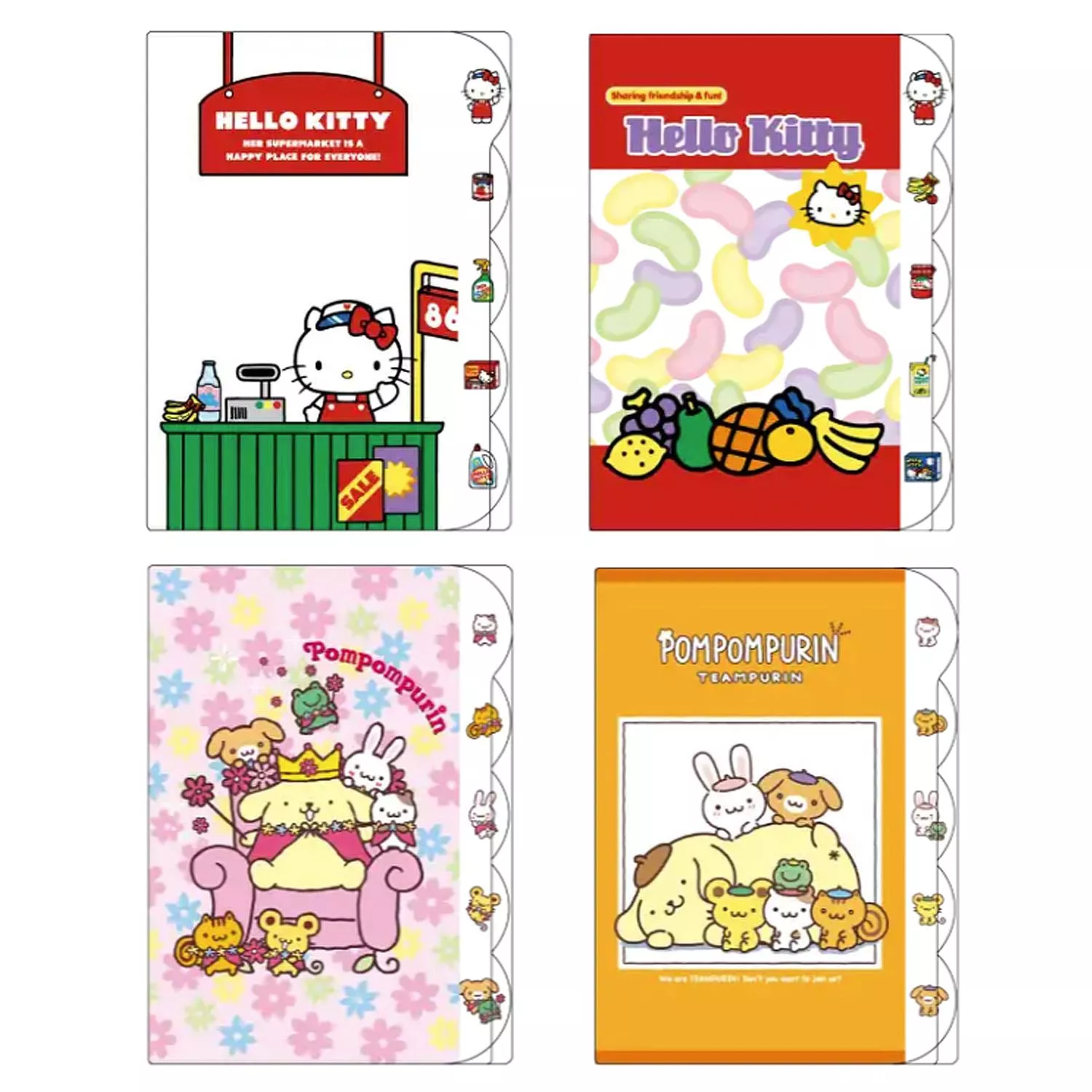 sun-star x Sanrio三麗鷗 凱蒂貓 5層PP透明資料夾 A4 共2色 ( S2177552 )