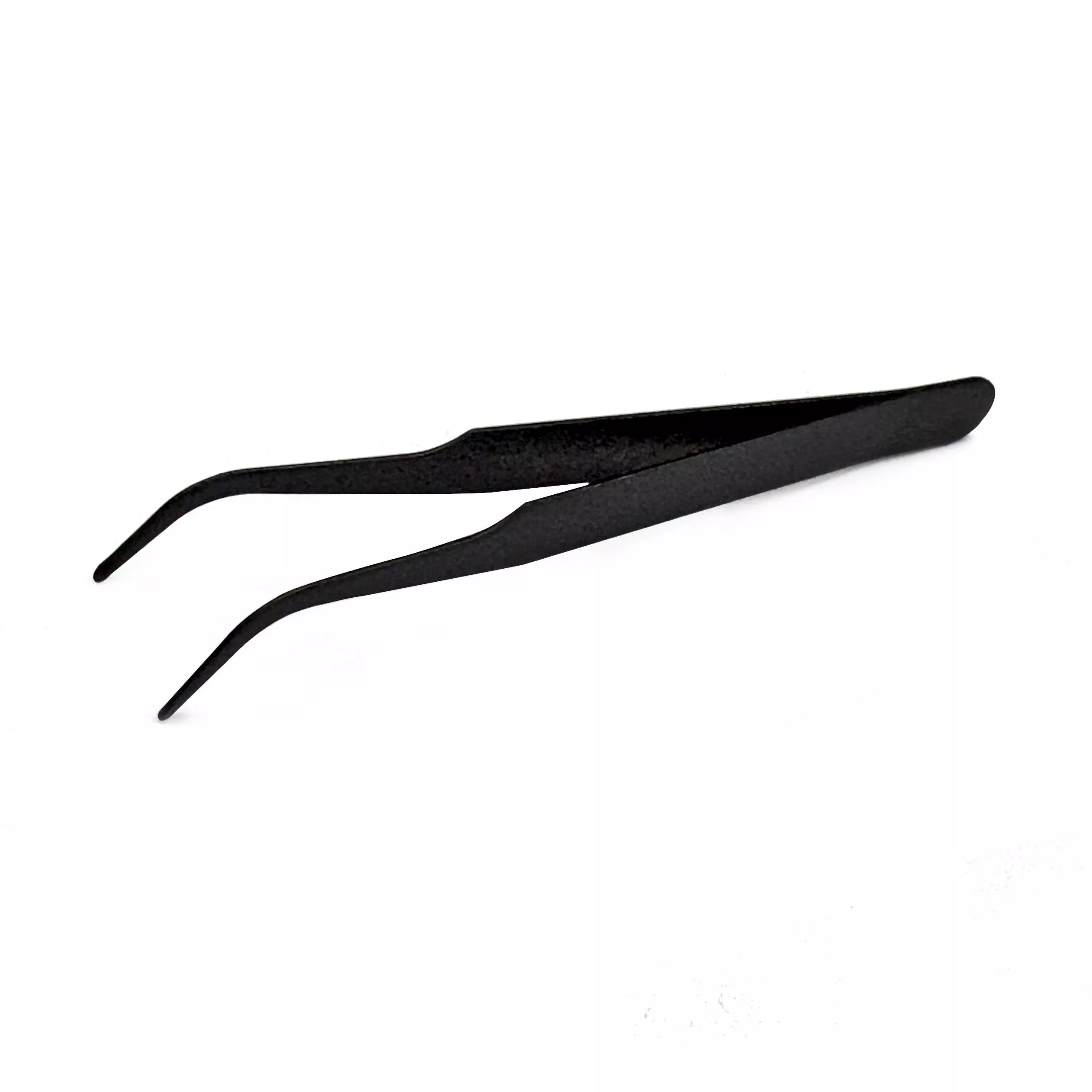 手帳DIY工具 鐵製 鷹嘴型 彎頭鑷子 - 黑色