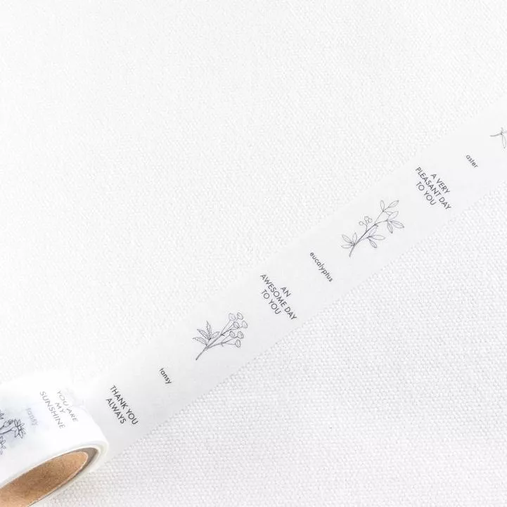 Hutte paper works 原創和紙膠帶 植物園系列 - 紫陽花_藍 ( PMT-042 )