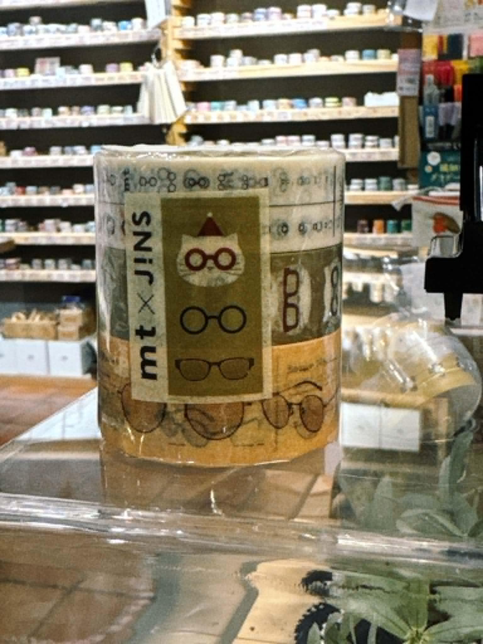 日本mt x JINS! 聯名限定款 紙膠帶 - 眼鏡圖鑑,視力檢查,貓咪配鏡 3款 ( CMKTSA16FW )