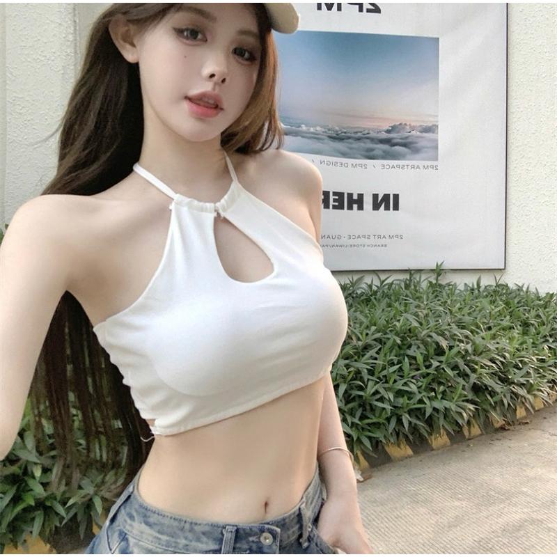 春夏女裝新款韓版INS韓系女裝 罩杯背心 罩杯上衣 美背背心 渡假風 海邊 美背