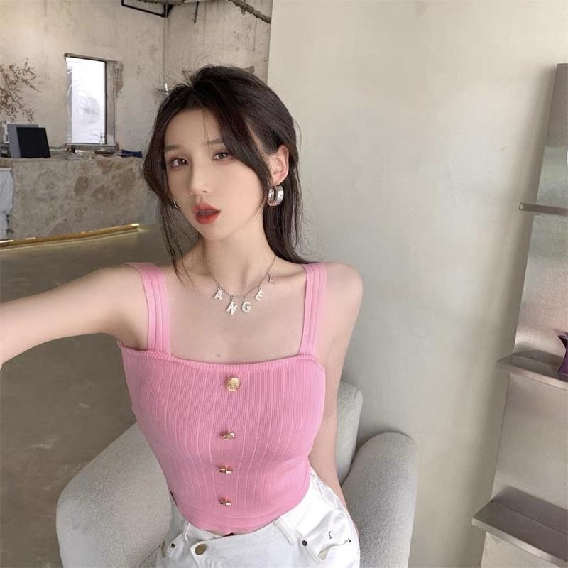 春夏女裝新款韓版INS韓系女裝 小香風 套裝 2件式套裝 針織外套 吊帶背心 薄外套