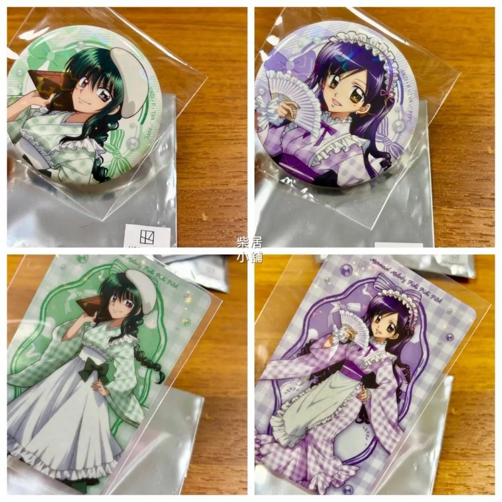 【官方 真珠美人魚 現貨】日本 限定  the chara 和風女僕 麗娜 香蓮 徽章 透明小卡