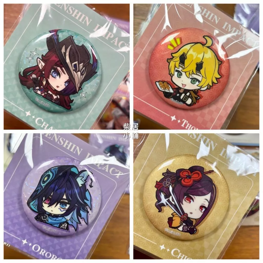 【現貨 原神 官方 周邊】恰斯卡 千織 托馬 歐洛倫 Q版表情包 納塔 楓丹 稻妻 徽章 吧唧 mihoyo米哈游 ♡