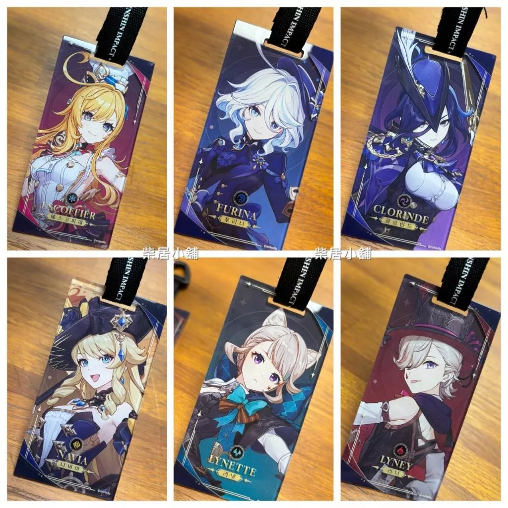 【現貨 原神 官方周邊】原神韓國咖啡廳限定 楓丹 壓克力通行證 芙寧娜 娜維婭 琳妮特 林尼 愛可菲 克洛琳德 米哈游