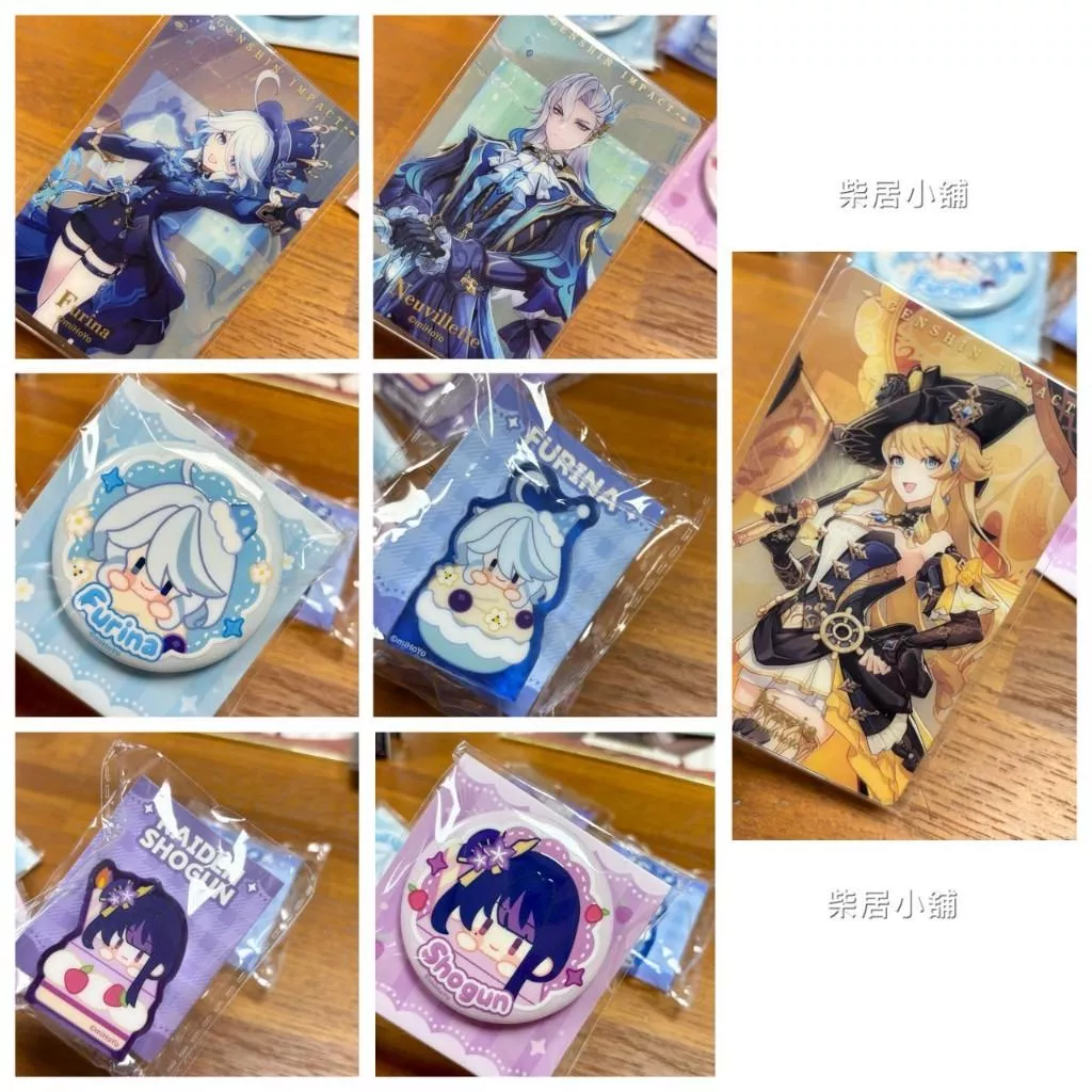 【現貨 原神 官方周邊】徽章 奇旅派對厚壓克力擺件 祈願系列透卡 雷電將軍 芙寧娜 娜維婭 那維萊特 米哈遊mihoyo