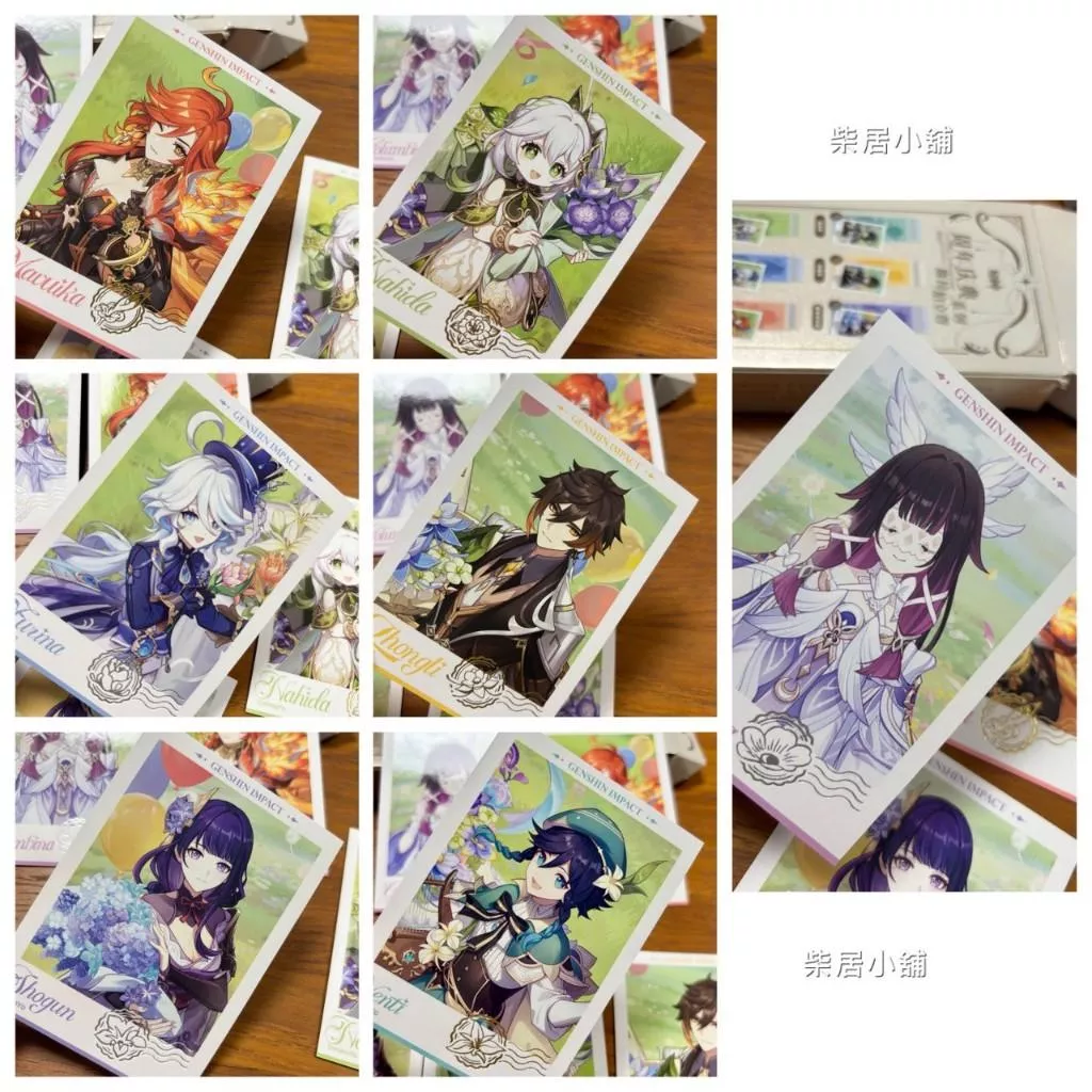 【現貨 原神 官方周邊】線下限定 週年慶系列 仿撕拉拍立得 溫迪 鍾離 納西妲 雷電將軍 芙寧娜 瑪薇卡 哥倫比婭 米哈