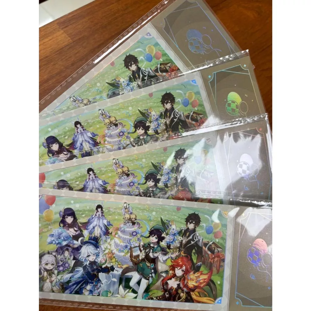 【現貨 原神 官方 周邊】線下展會 鐳射票 溫迪 鍾離 納西妲 雷電將軍 芙寧娜 瑪薇卡 少女 mihoyo