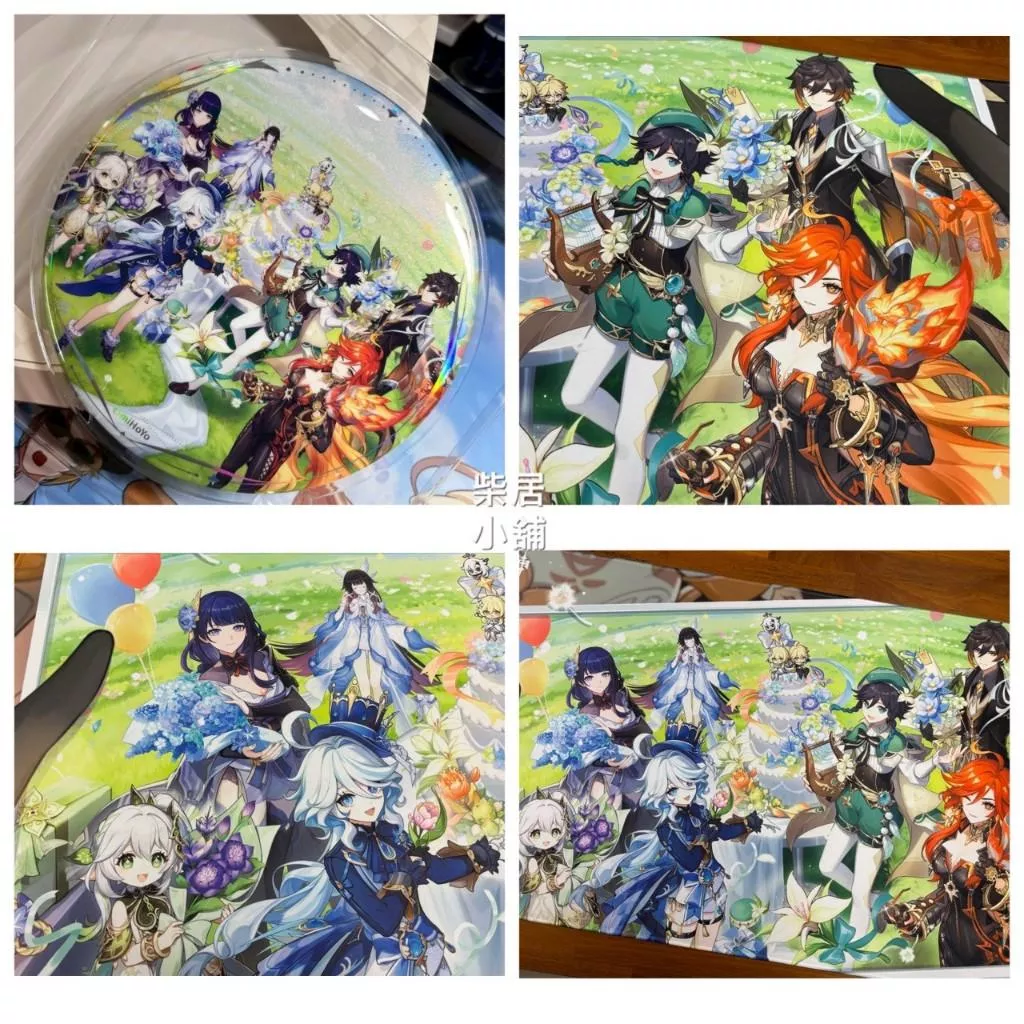 【現貨 原神 官方 周邊】線下展會 超大徽章 溫迪 鍾離 納西妲 雷電將軍 芙寧娜 瑪薇卡 少女 滑鼠墊 mihoyo