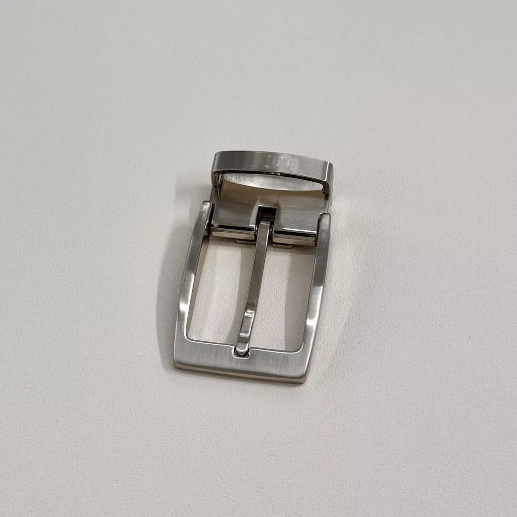 夾式皮帶頭－3.5cｍ/鎳白 P354003