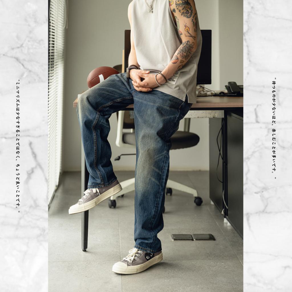 『老皮衣櫥』PS012F 赤耳丹寧微錐牛仔褲 日系 14OZ 赤耳丹寧 微錐 做舊 水洗 復古 牛仔褲 長褲 赤耳牛仔褲