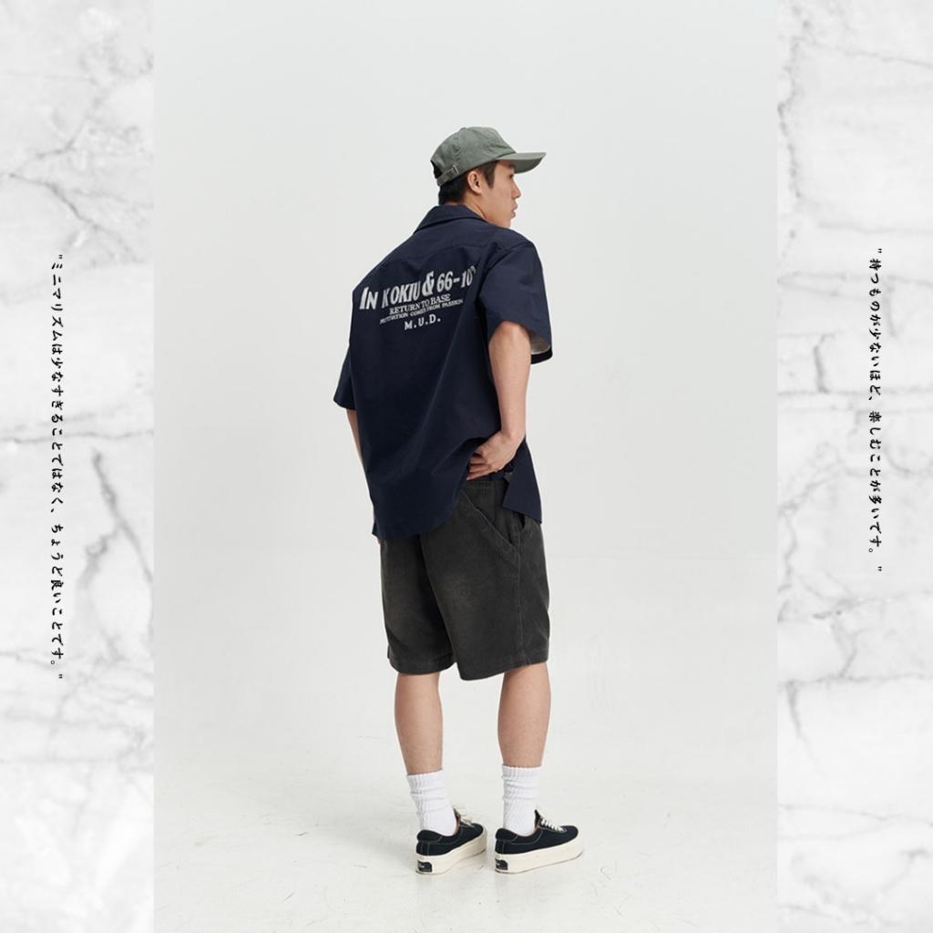 『老皮衣櫥』MUD016 MIDUPDATE 25SS 日系粗條燈芯絨短褲 復古 做舊 寬鬆 直筒 休閒 燈芯絨褲 短褲