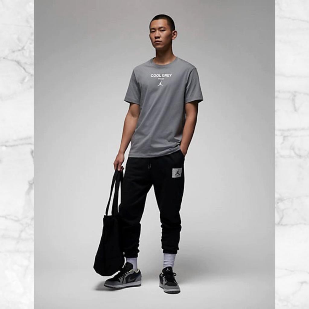 『老皮衣櫥』 現貨 Nike Jordan Tee 純棉針織棉 COOL GREY 短袖T恤