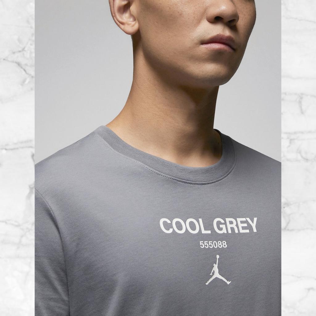『老皮衣櫥』 現貨 Nike Jordan Tee 純棉針織棉 COOL GREY 短袖T恤
