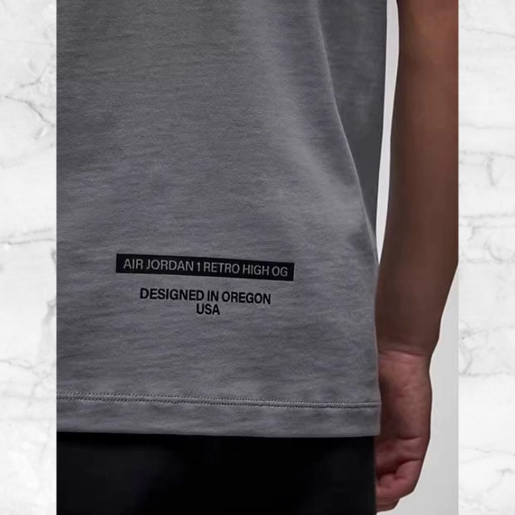 『老皮衣櫥』 現貨 Nike Jordan Tee 純棉針織棉 COOL GREY 短袖T恤