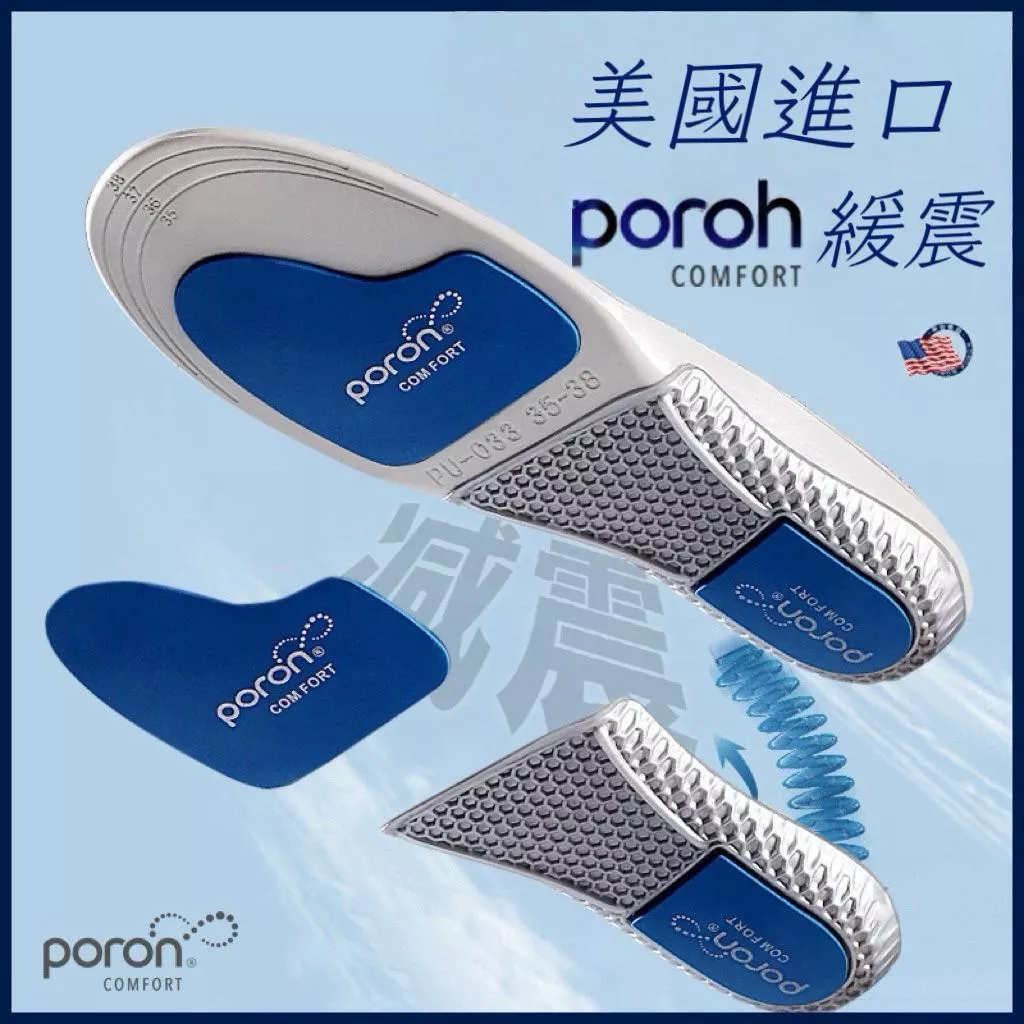 『老皮衣櫥』  PSD210824 美國進口 PORON® 減震 運動 鞋墊 支撐 籃球 健身 跑步 排球