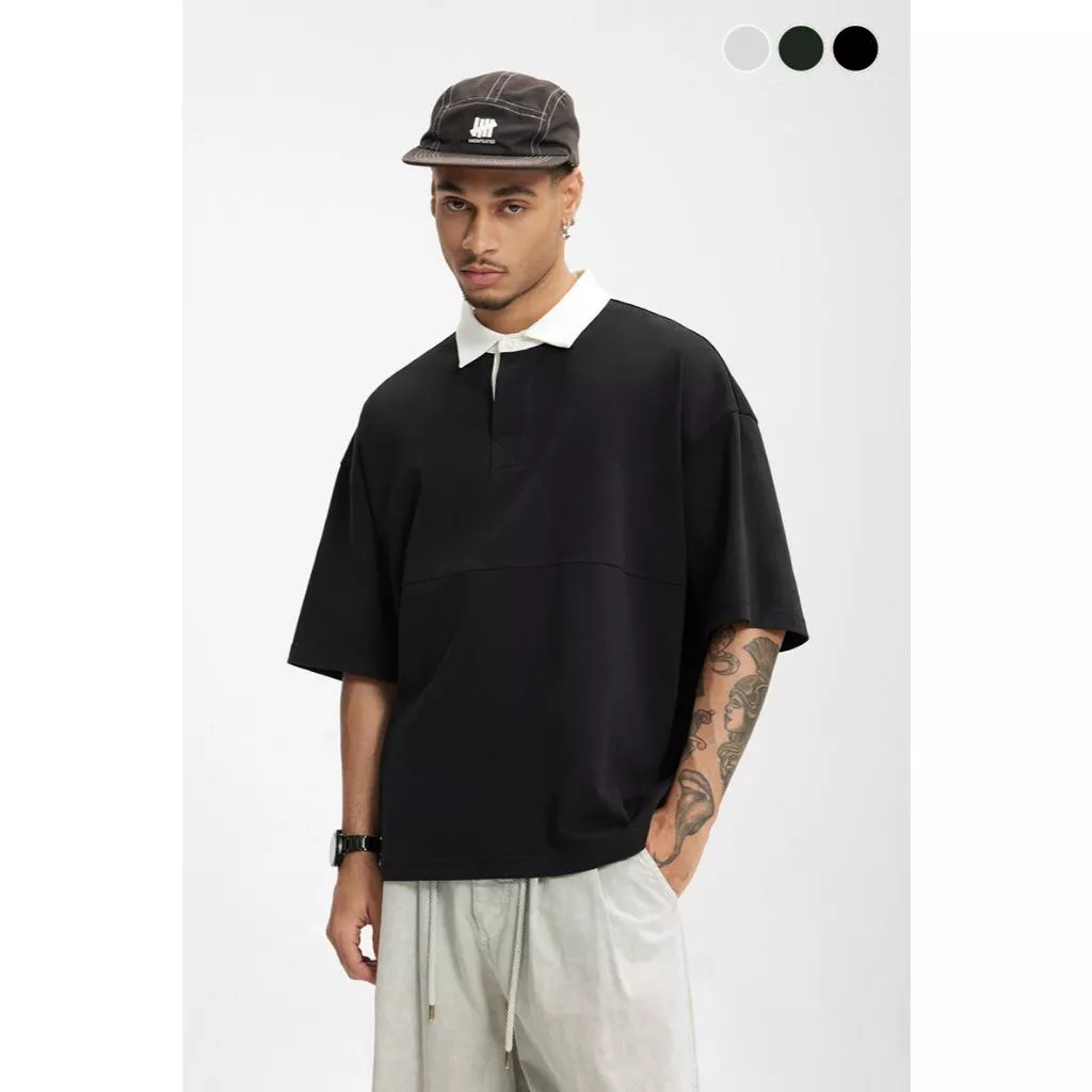 『老皮衣櫥』PS8010 山系翻領撞色Polo衫 Polo衫 cityboy 撞色 男生Polo衫 短袖上衣 夏季短袖