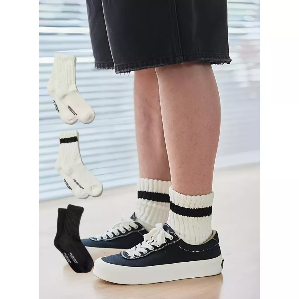 『老皮衣櫥』MUD204 MIDUPDATE 日系粗針織復古襪 中筒襪 毛巾厚底 32支84針 厚實吸汗透氣 襪子 長襪