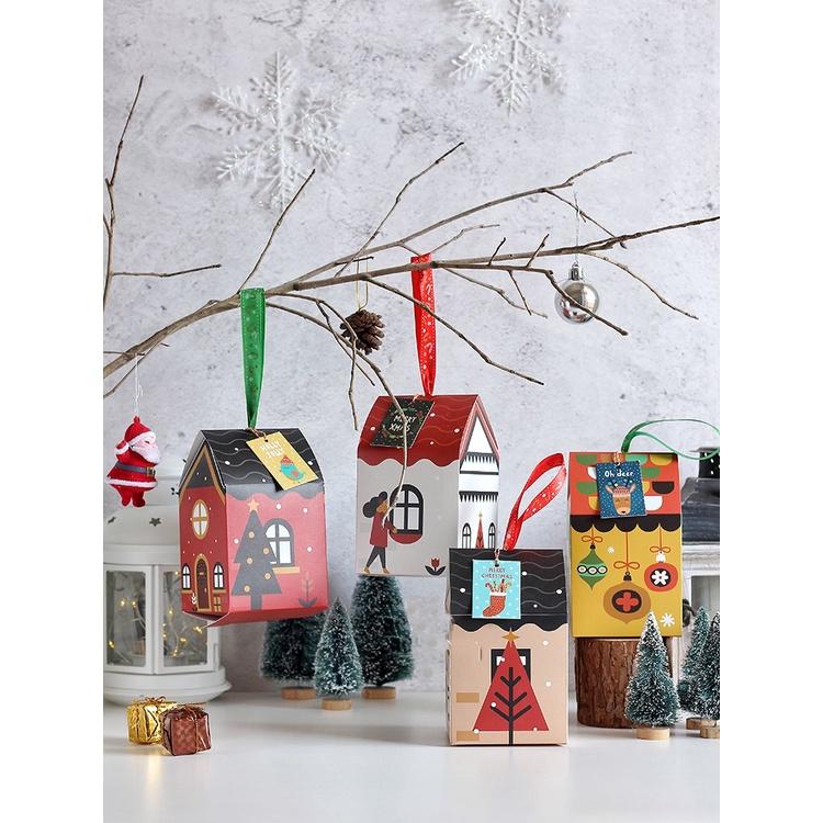 [現貨] 聖誕小房子包裝盒 小房子餅乾盒 餅乾包裝盒 糖果包裝盒 聖誕包裝盒 聖誕禮物盒