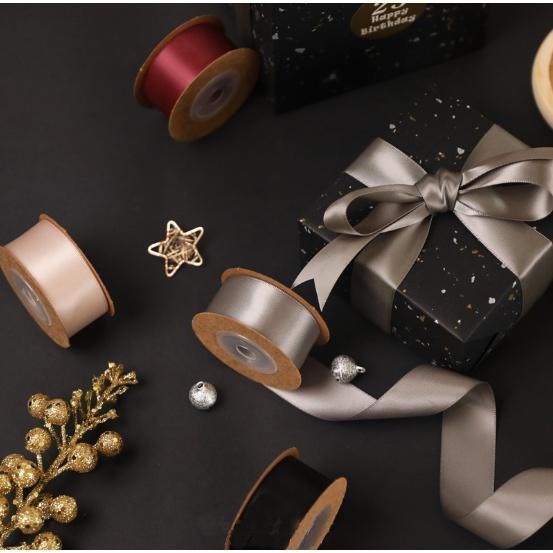 [現貨] 2.5cm純色緞帶 素面緞帶 25mm亮面緞帶  寬版緞帶 聖誕緞帶 生日緞帶