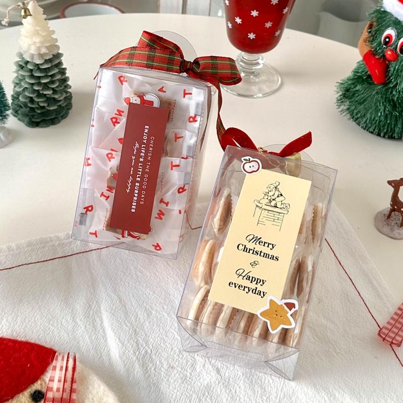 [現貨] PET透明包裝盒 手提餅乾盒 聖誕包裝盒 馬卡龍包裝盒 糖果包裝盒 聖誕禮物盒 透明包裝盒 餅乾包裝盒