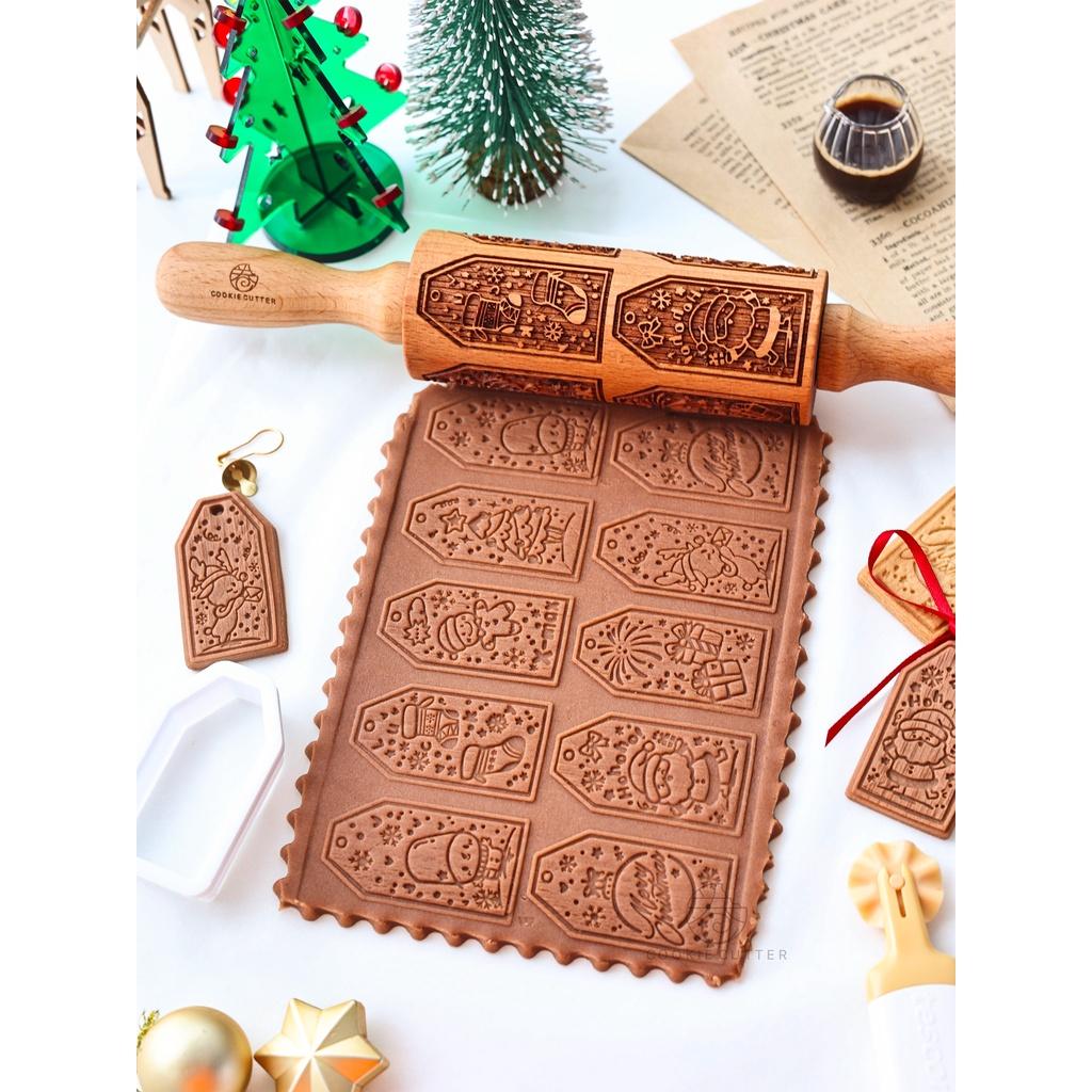 [現貨] 聖誕書籤擀麵棍 日式書籤餅乾模具 書籤餅乾模 聖誕餅乾模具 擀麵棍模具 聖誕模具