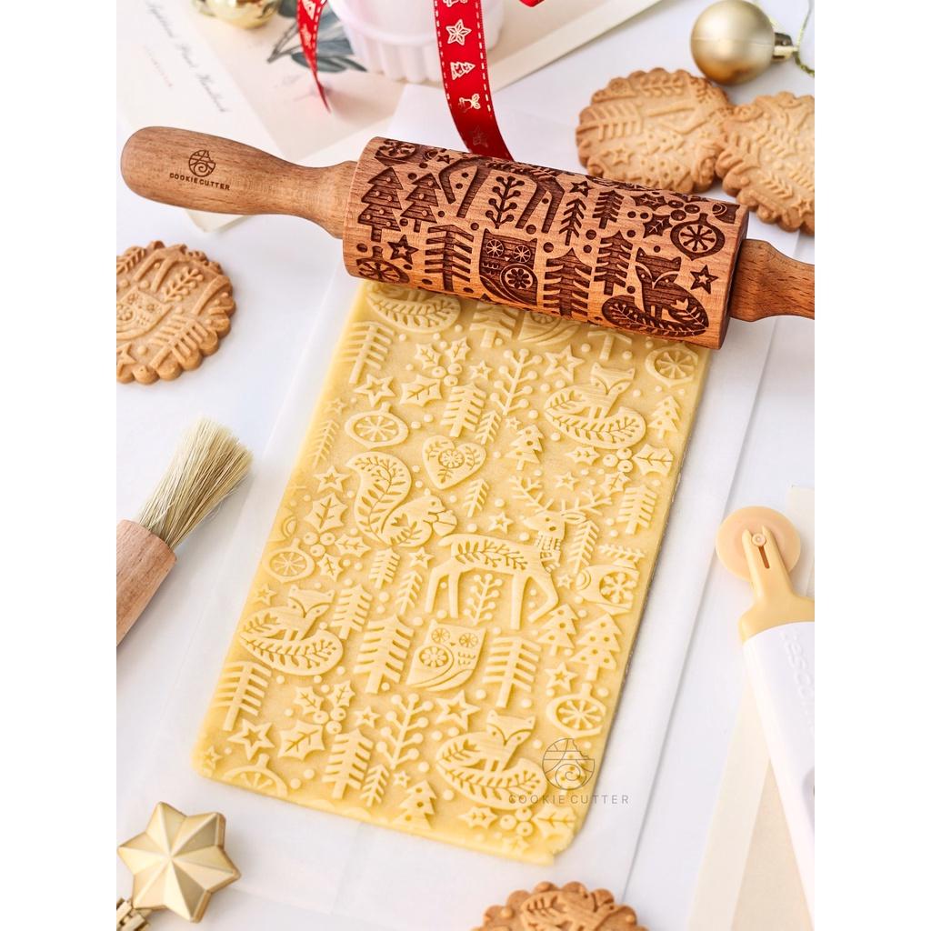 [現貨] 北歐聖誕餅乾模具 聖誕擀麵棍 北歐小動物擀麵棍 聖誕餅乾模具 聖誕模具