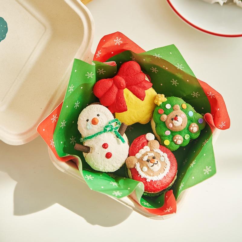 聖誕油紙 雪花油紙 聖誕包裝紙 新年油紙 烘焙油紙 三明治油紙 防油紙 毛巾捲