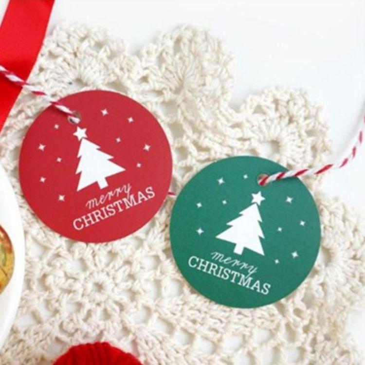 [現貨] 100張聖誕吊卡 聖誕吊牌 耶誕吊牌 耶誕吊卡 聖誕卡片 聖誕包裝