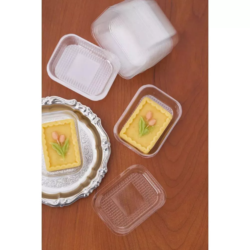 方形綠豆糕底拖 透明底拖
