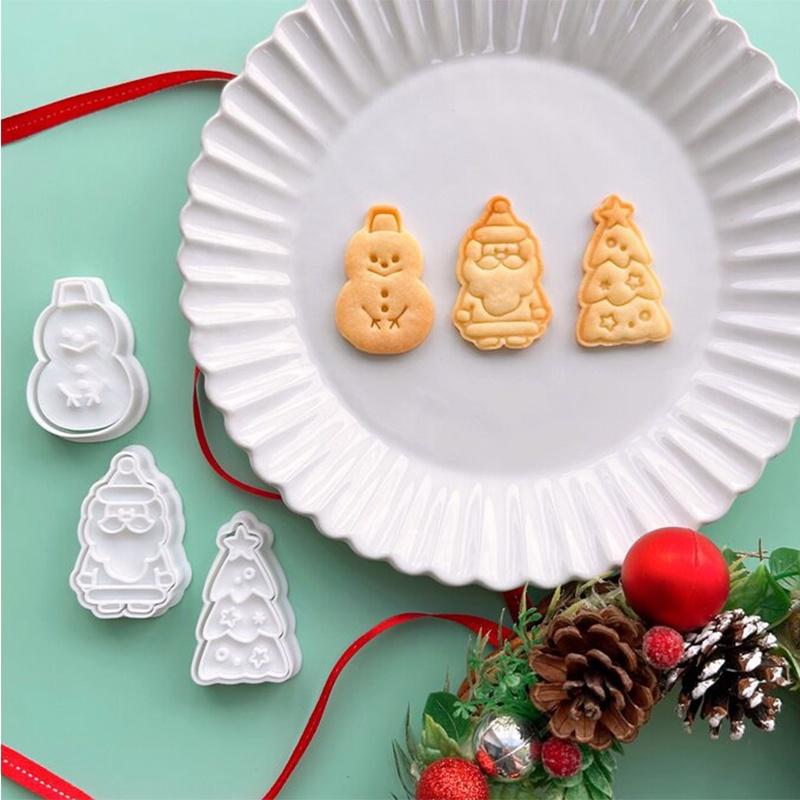 [現貨3件組] 日式聖誕模具 聖誕餅乾模具 聖誕老人模具 聖誕樹模具 雪人模具 聖誕餅乾模具