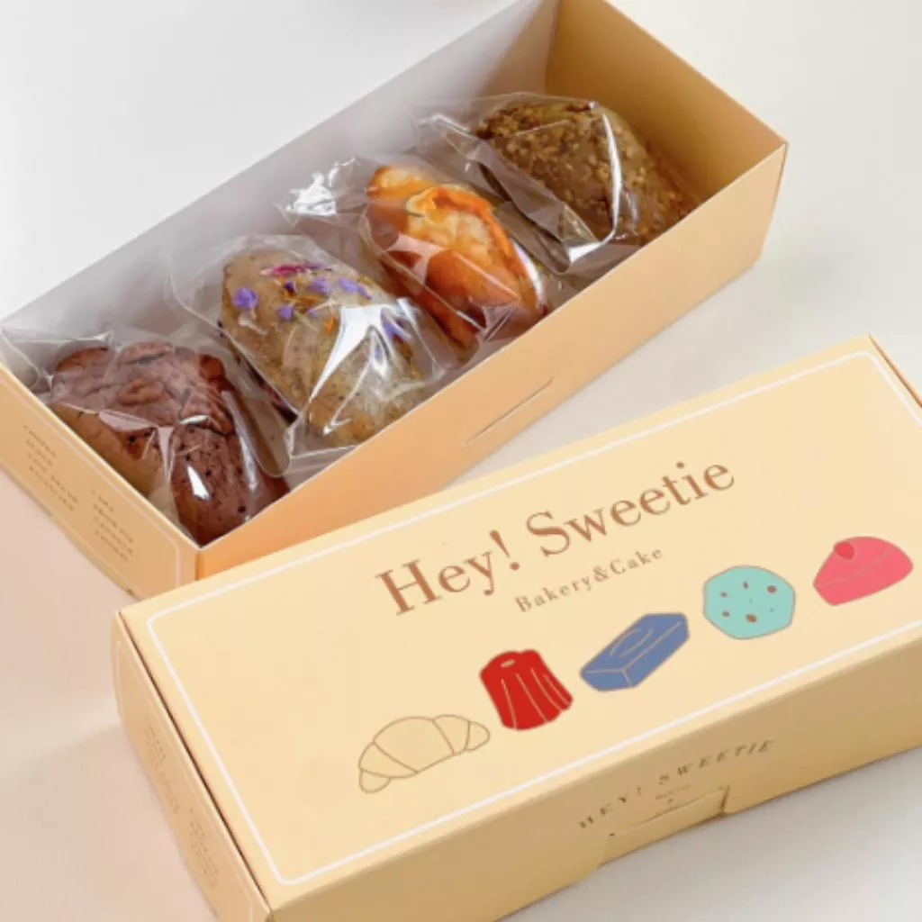 [JS文創] 翻蓋甜點盒 磅蛋糕包裝盒 甜點包裝盒 餅乾包裝盒 烘焙包裝盒 可麗露包裝盒