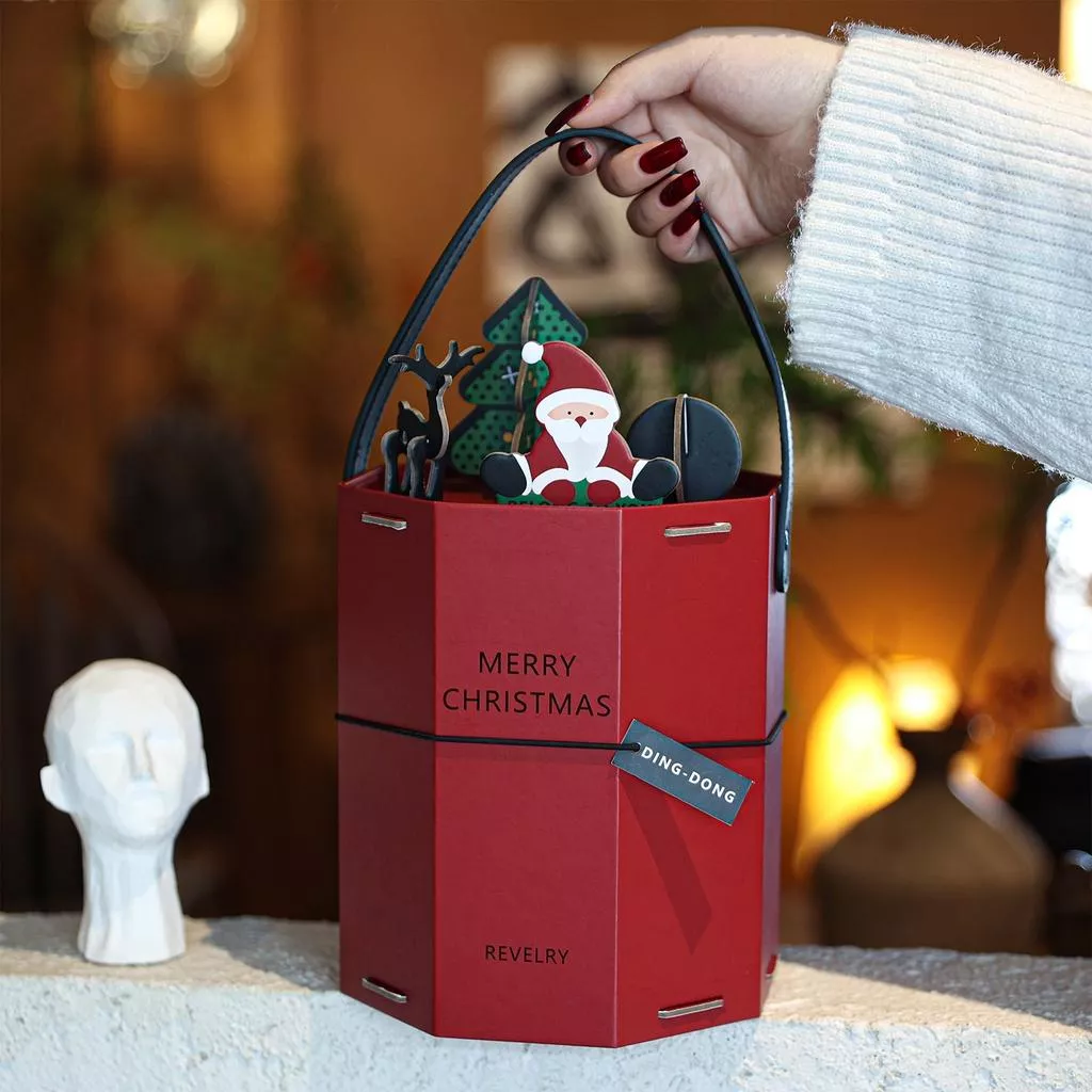 [JS文創] 聖誕包裝盒 聖誕禮物盒 交換禮物 聖誕禮物 聖誕禮盒 手提聖誕禮盒 聖誕硬盒