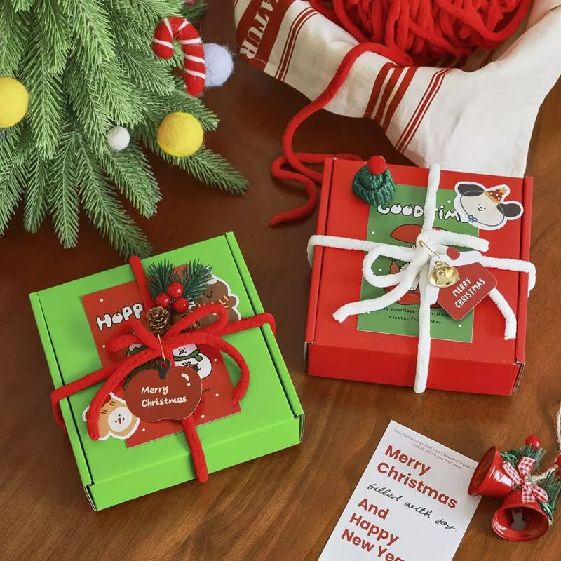 [JS文創] 聖誕餅乾包裝盒 聖誕餅乾盒 翻蓋盒 瓦楞盒 聖誕包裝盒