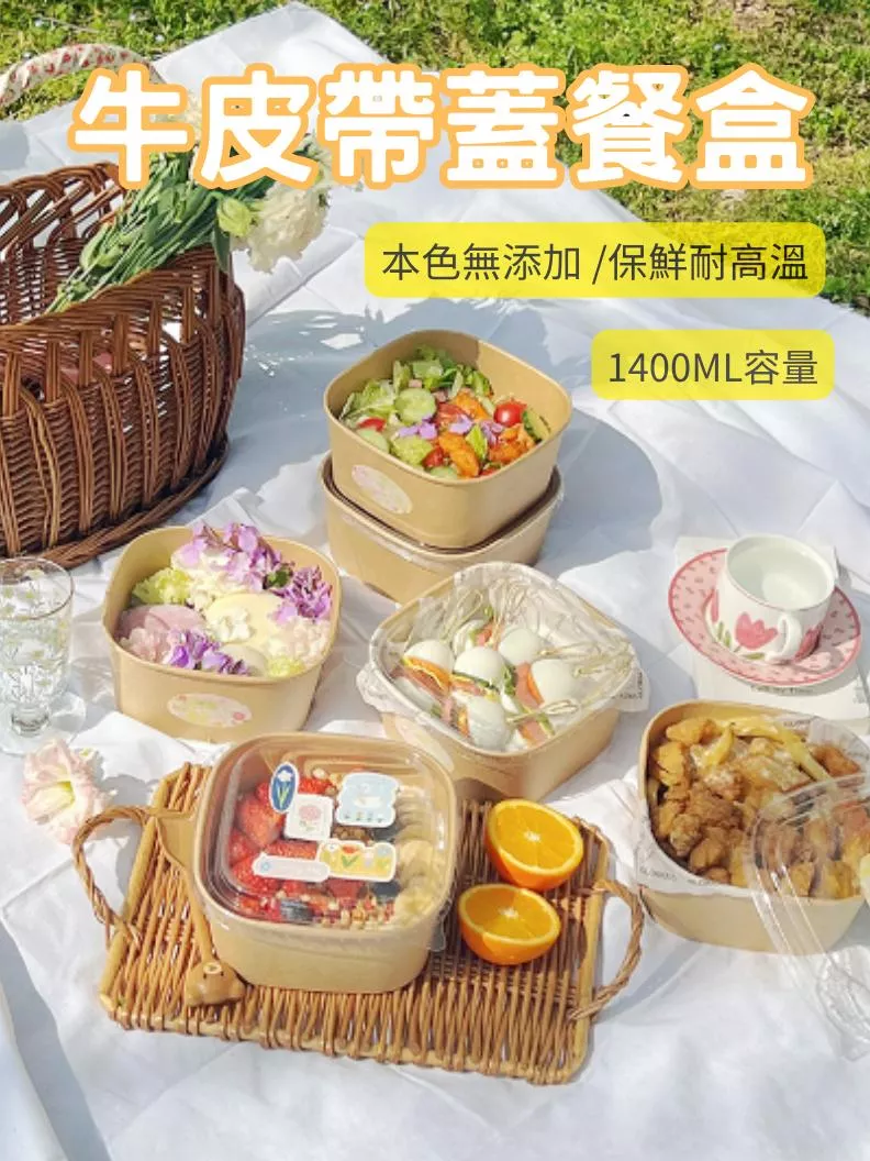 [JS文創]  10入一次性餐盒 野餐餐盒 牛皮紙盒 餅乾包裝盒 便當盒 餐盒 紙質便當盒 牛皮餐盒 三明治盒 油飯盒
