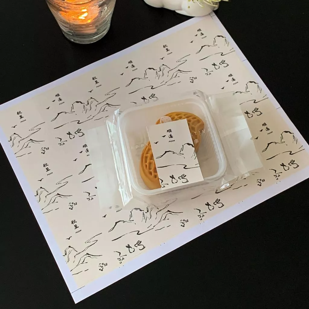 簡約月餅貼紙