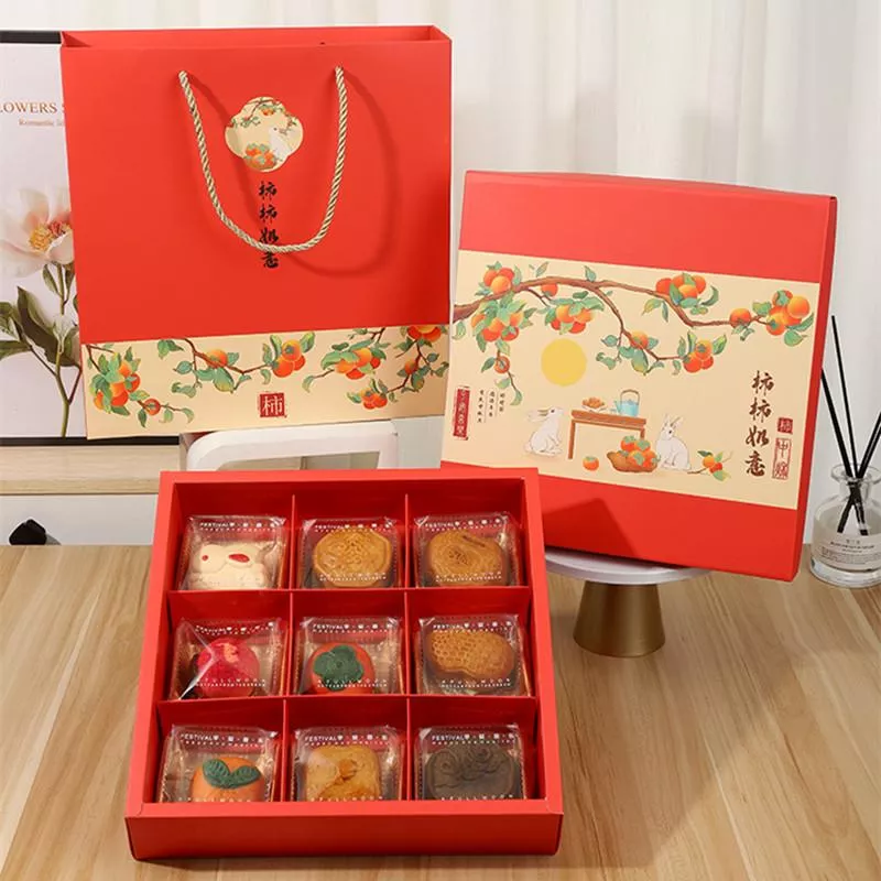 [JS文創] 9格月餅盒 9宮格月餅盒 月餅包裝盒 中秋禮盒 蛋黃酥包裝盒 烘焙包裝 