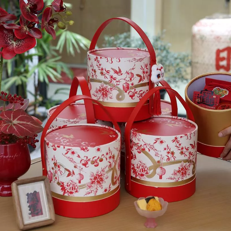 [台灣出貨 開發票] 月餅包裝盒 抱抱桶  中秋包裝盒 餅乾包裝盒 圓筒禮盒 新年餅乾盒 新年禮盒  新年包裝盒