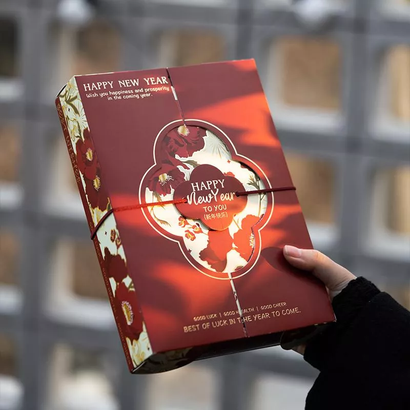 [JS文創] 2026新年包裝盒 新年禮盒 6格餅乾盒 新年禮盒 月餅包裝盒 6入新年禮盒