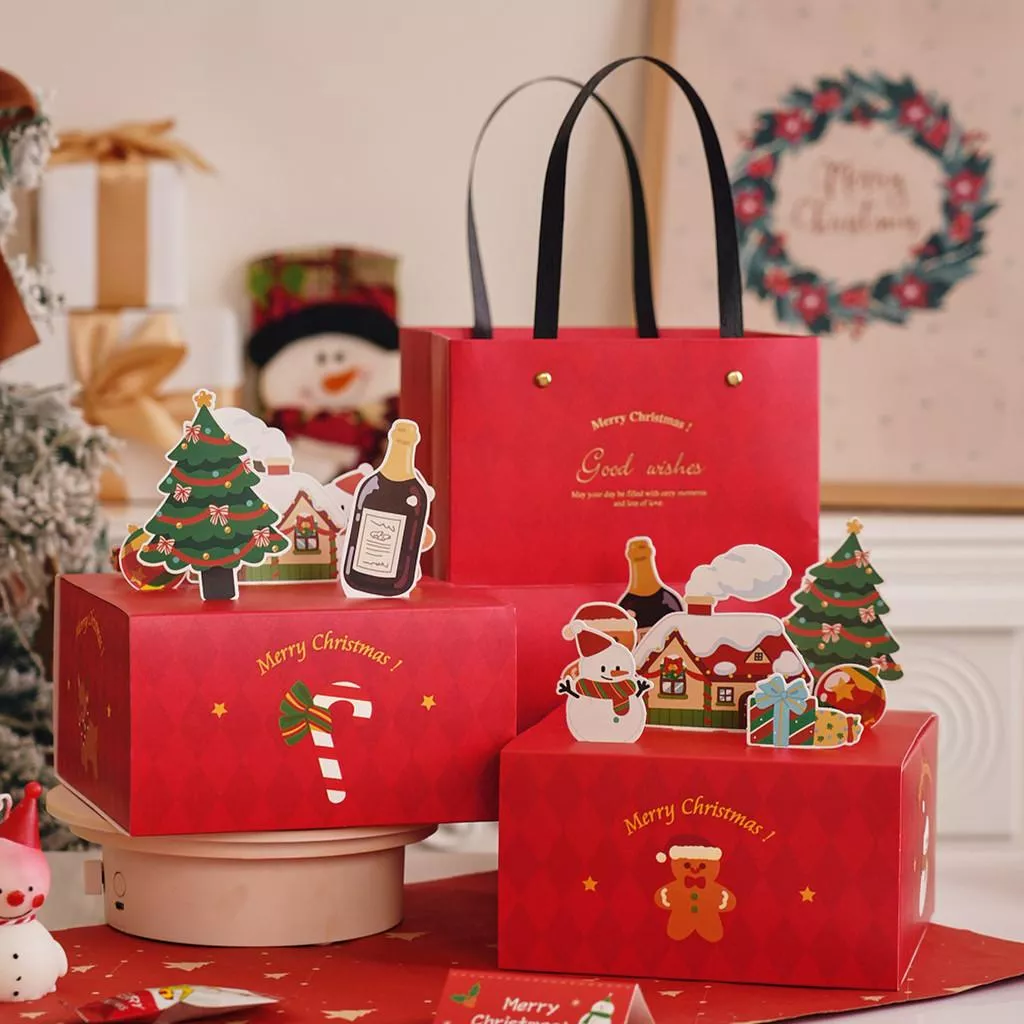 [JS文創] 聖誕禮盒  聖誕包裝盒 餅乾包裝盒 聖誕餅乾盒 交換禮物盒 聖誕禮物盒