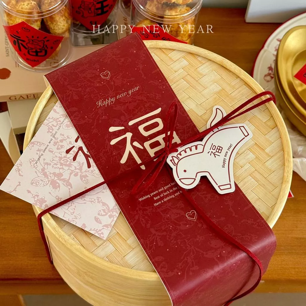 [JS文創] 2026 新年卡片  新年貼紙 馬年吊牌 新年貼紙 新年吊卡 新年腰封貼紙
