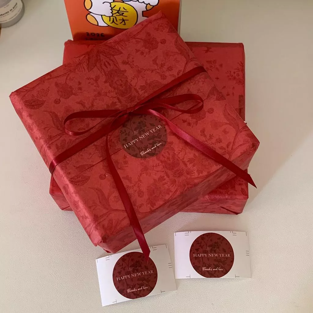 [JS文創] 紅色包裝紙 紅色雪梨紙 新年包裝紙 花束包裝紙 禮盒包裝紙 襯紙 