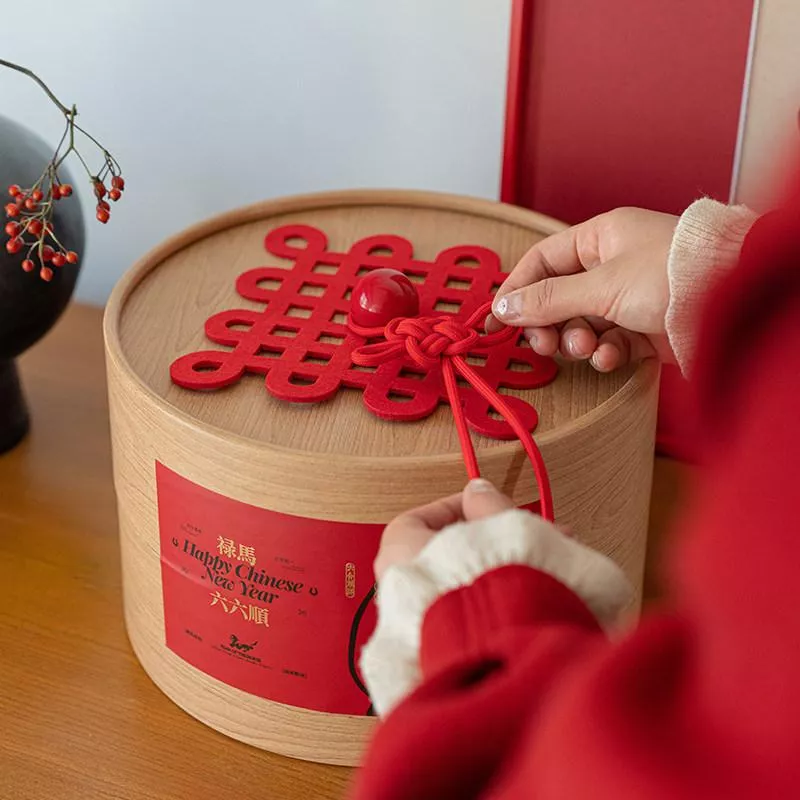 2026新年圓筒  新年竹紋桶 新年包裝盒 抱抱桶 馬年包裝盒 圓桶禮盒 新年禮盒
