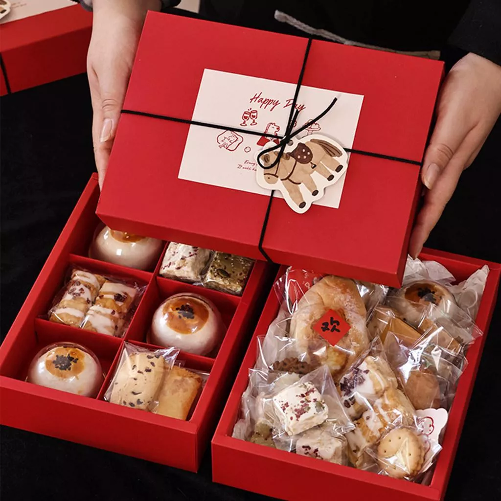 2026馬年包裝盒 新年包裝盒 4/6格紅色包裝盒 月餅包裝盒 馬年禮盒