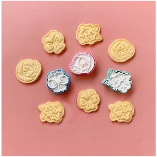 [JS文創] 花朵模具 烘焙模具 小花餅乾模具 日式餅乾模具 繡球花模具 花朵餅乾模具