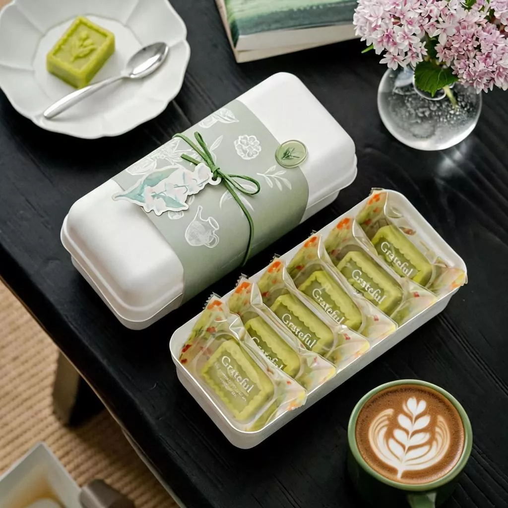 紙漿包裝盒 手繪圍邊 餅乾盒 簡約餅乾盒 紙漿盒 甜點禮盒 伴手禮包裝