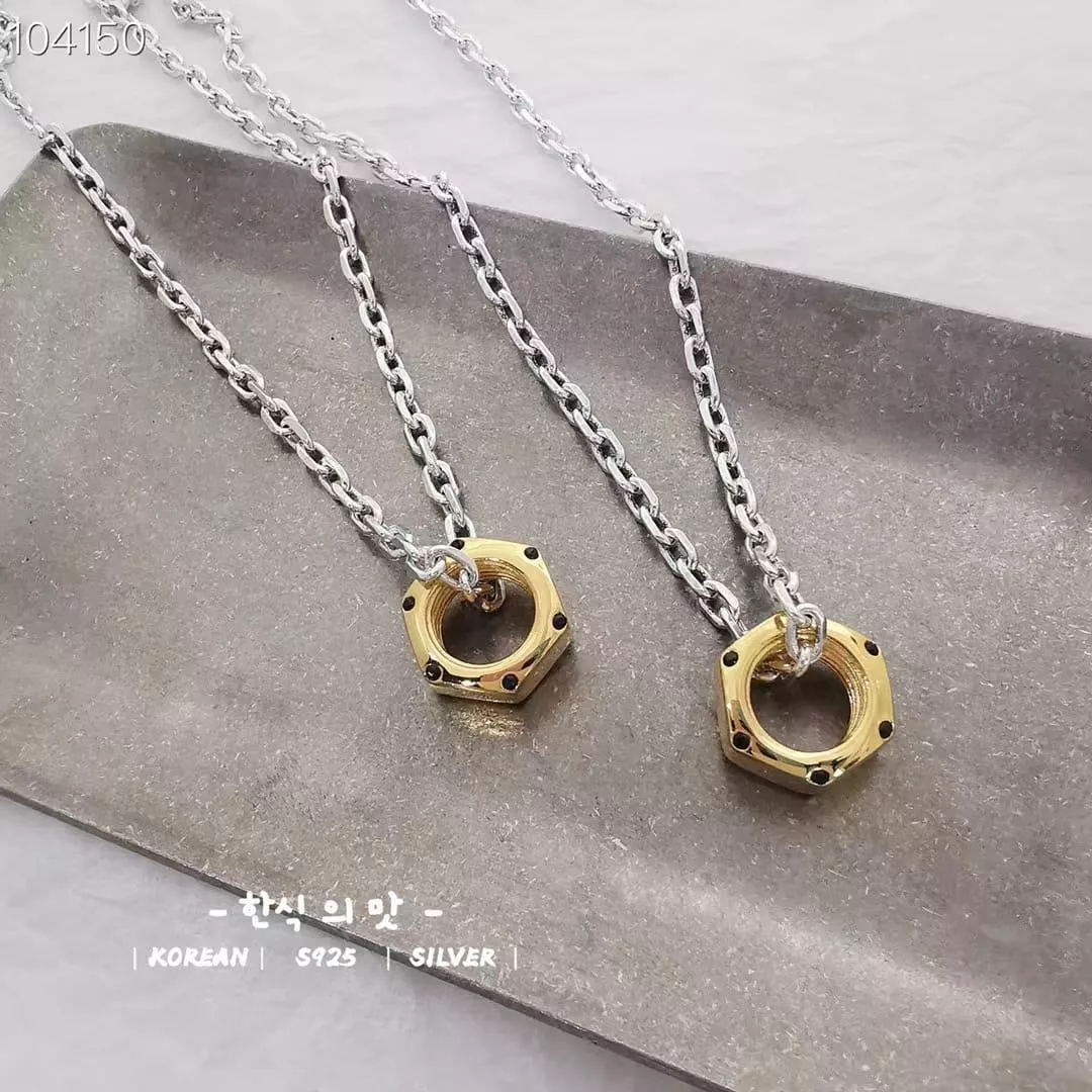 925純銀 戒機擁抱 項鍊