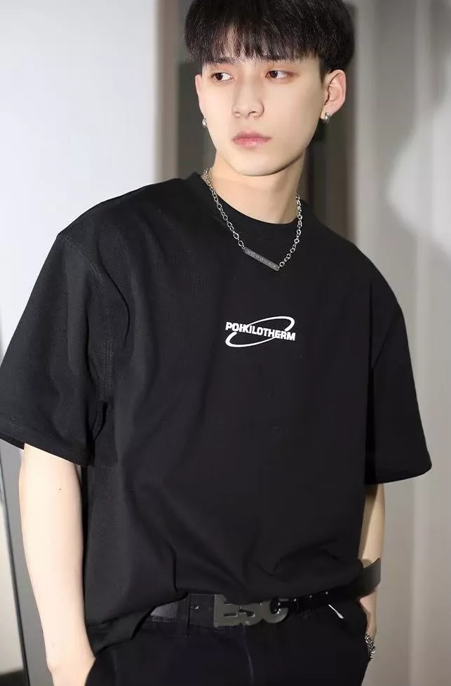 環繞反光字體短T