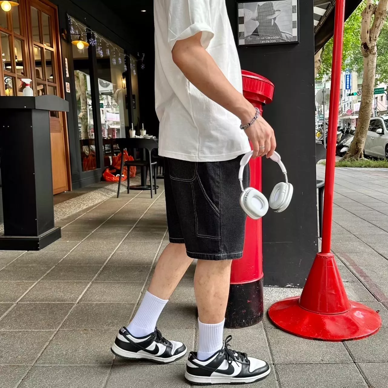 畫家口袋牛仔短褲