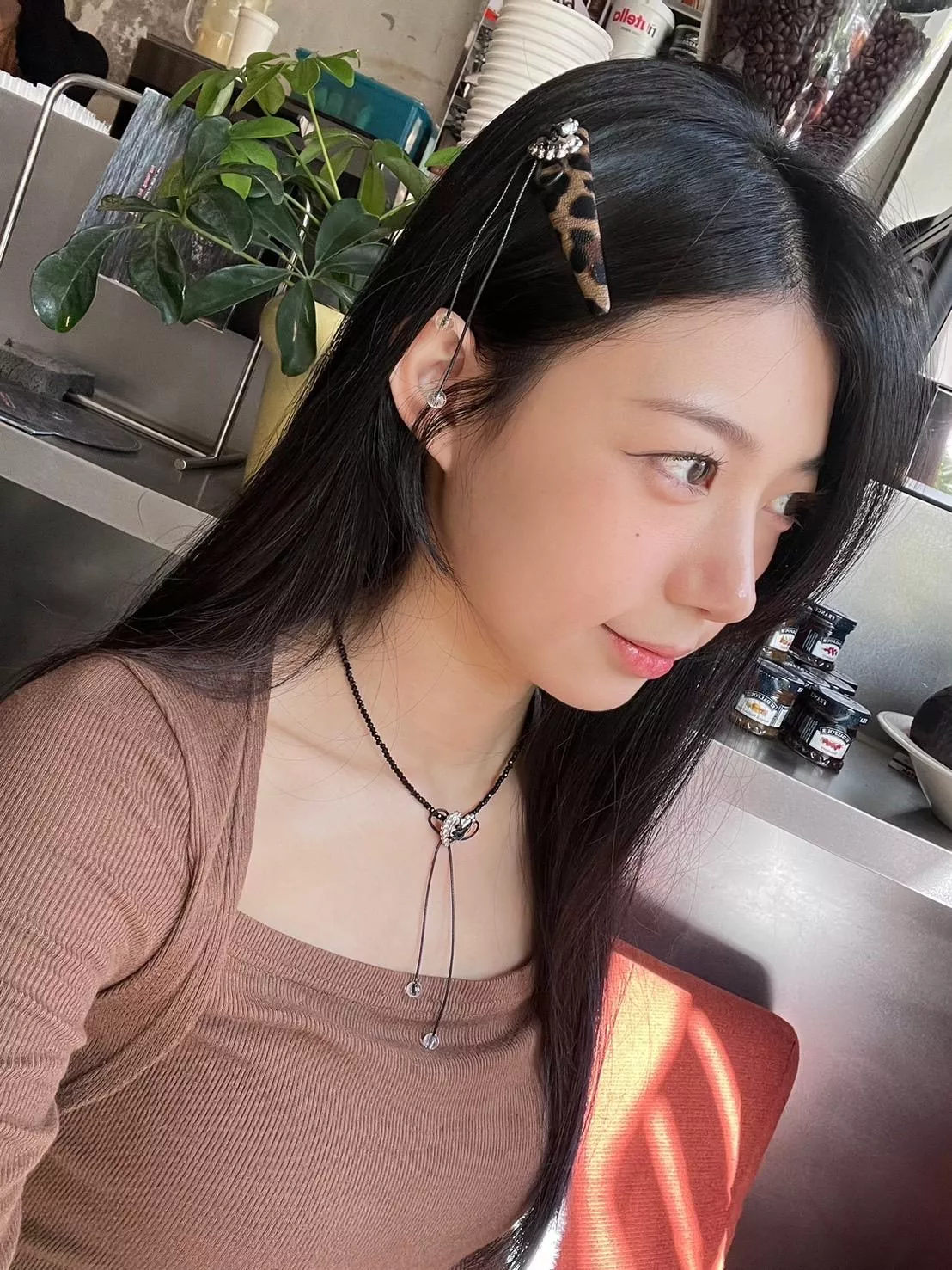 美式甜心 愛心豹紋髮夾